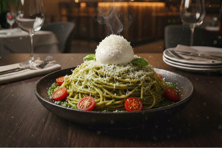 Pasta Pesto Burrata